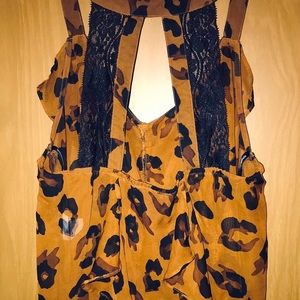 Leopard Open Back Tank